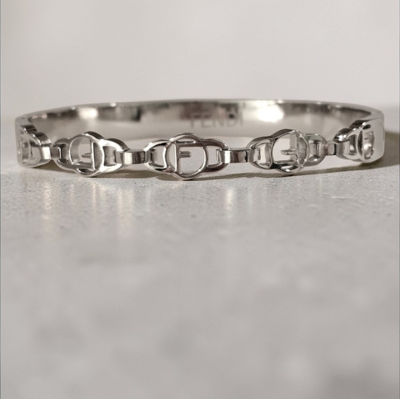 Silver Emblem Bangle - Picture 3 of 6